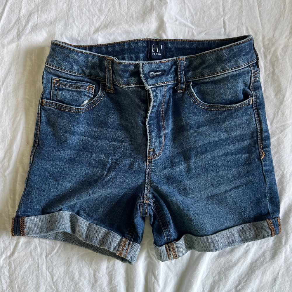 Gap girls denim jean size 12 stretch midi short